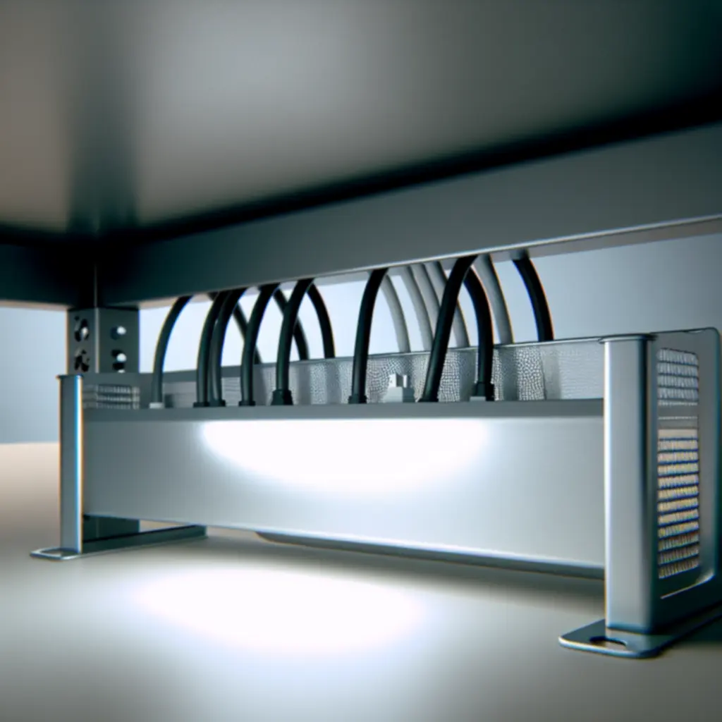 Organizer na kable montowany pod biurkiem