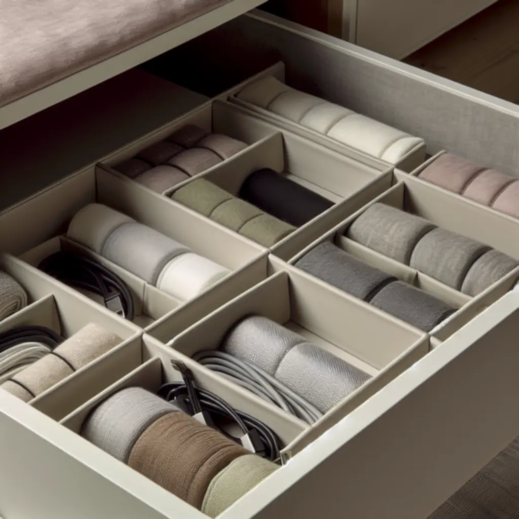 Tekstylne przegrody do szuflady