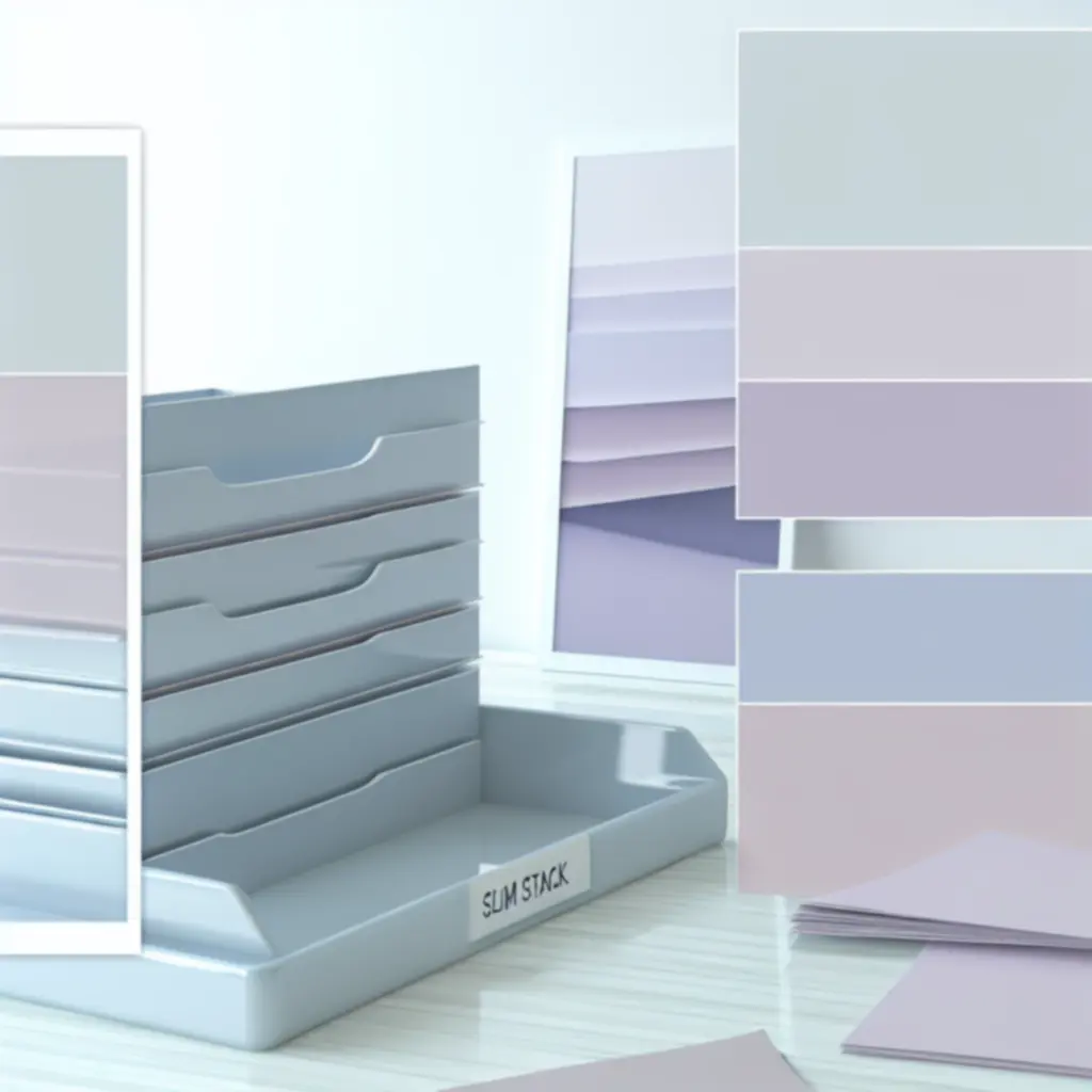 Smukła tacka na dokumenty Slim Stack w pastelowym odcieniu