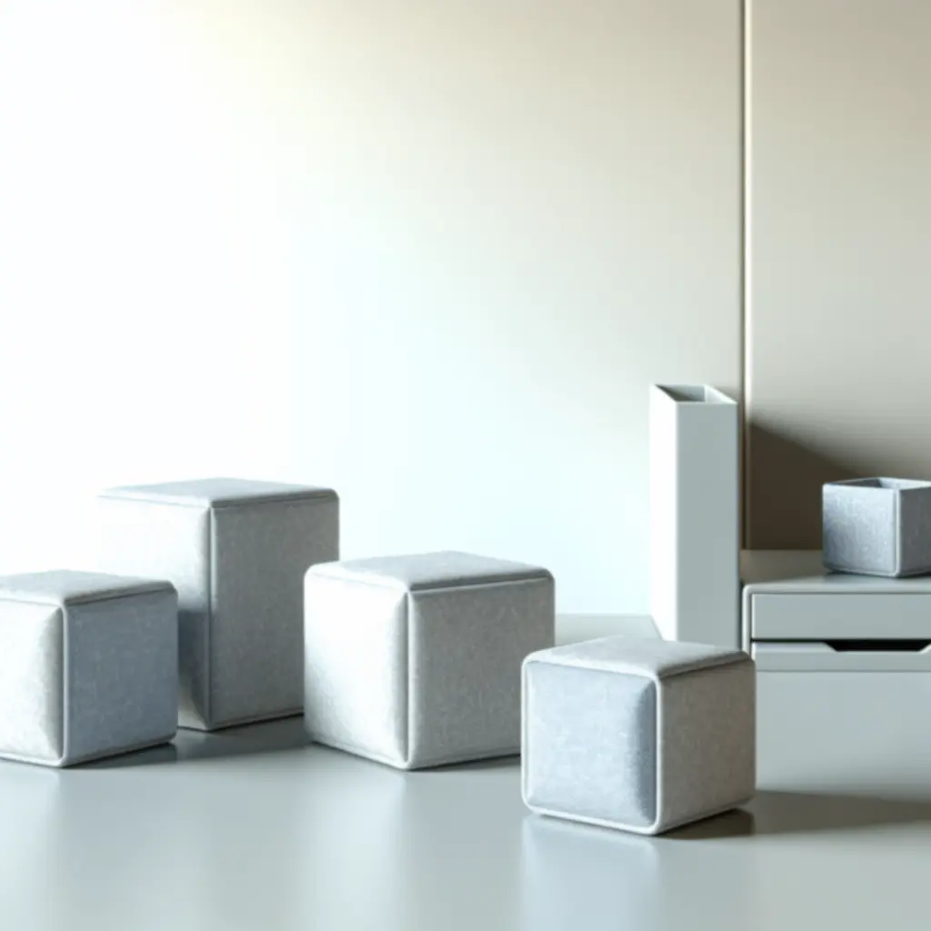 Zestaw pojemników Soft Cubes na drobne akcesoria biurkowe