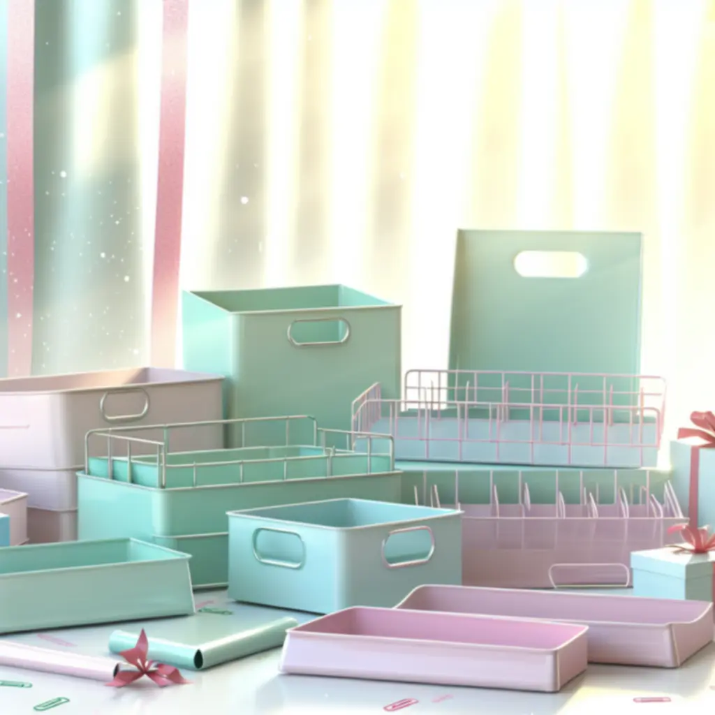 Sezonowa wyprzedaż organizerów w pastelowych kolorach